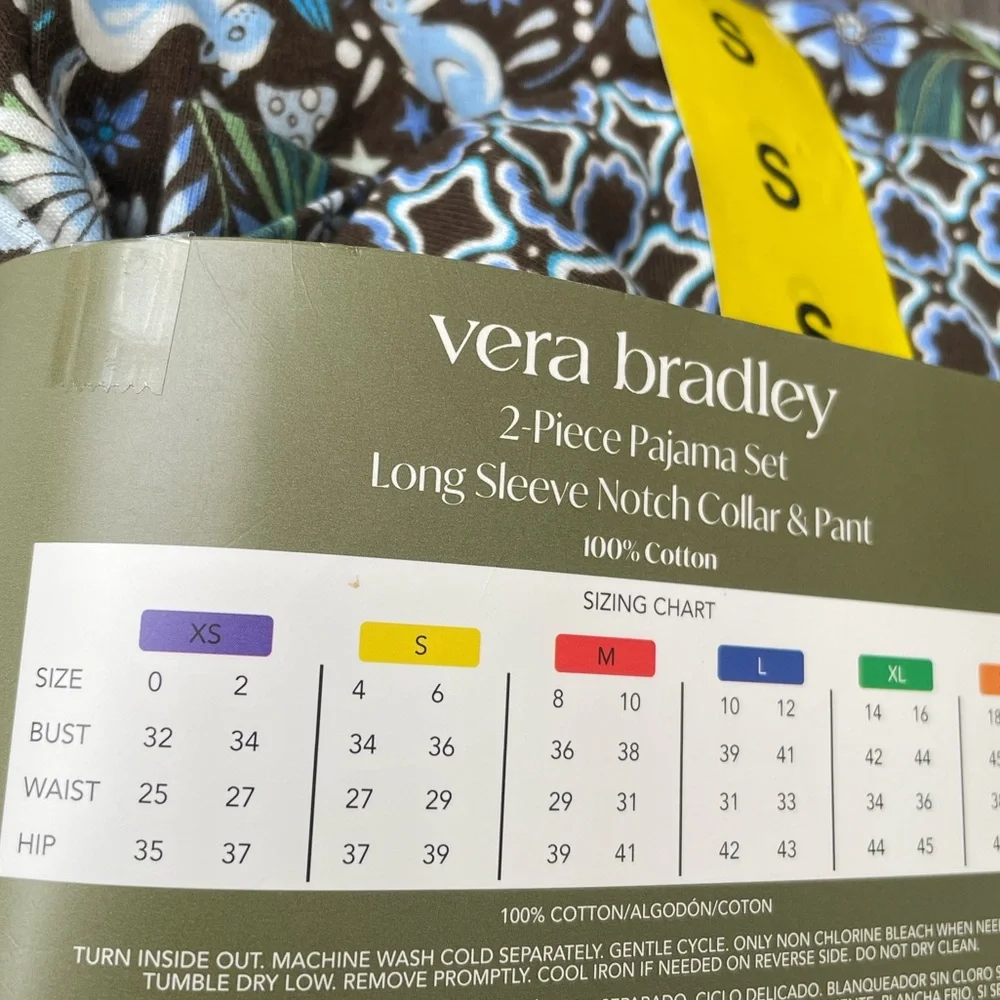 Vera Bradley Floral Cotton Pajama Set - Picture 3 of 3